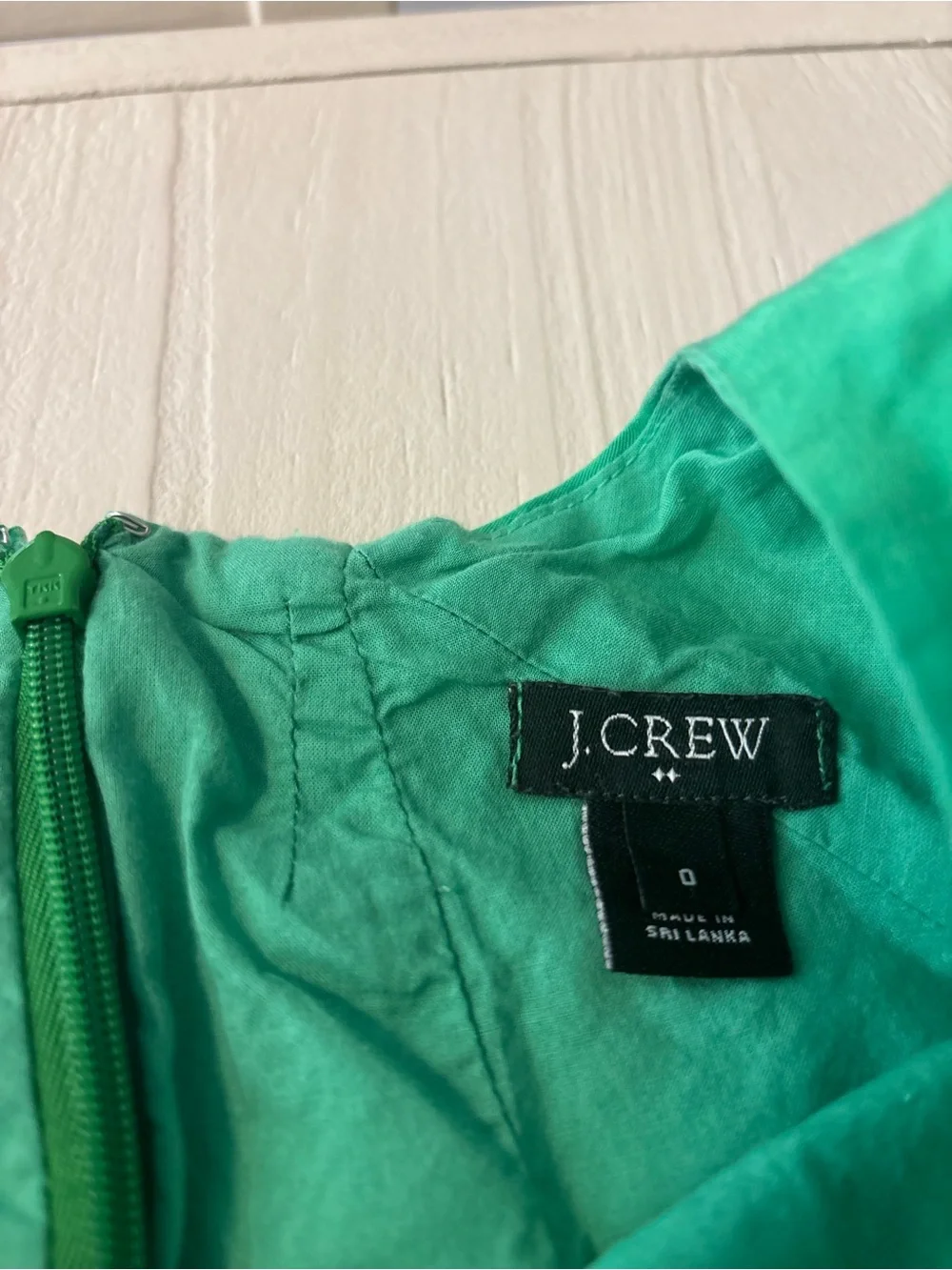 J. Crew Green Sleeveless Dress